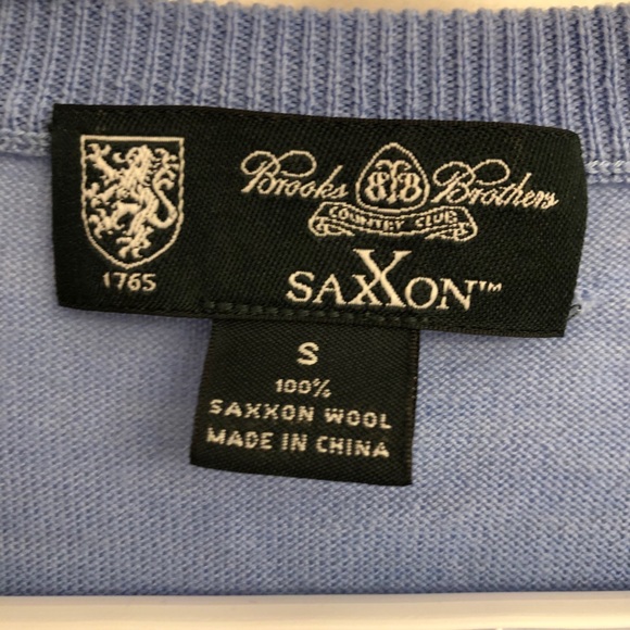 Brooks Brothers Saxxon V neck knit sweater - Picture 5 of 5
